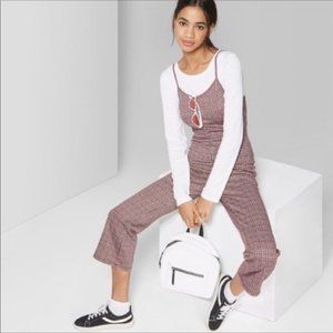 Wild fable cropped plaid jumpsuit spaghetti strap